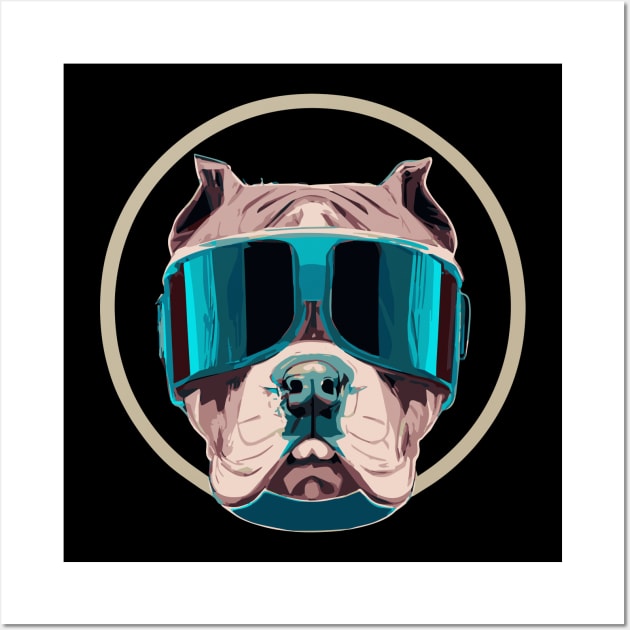 Futuristic Pit Bull Dog Lover Terrier Wall Art by BetterManufaktur